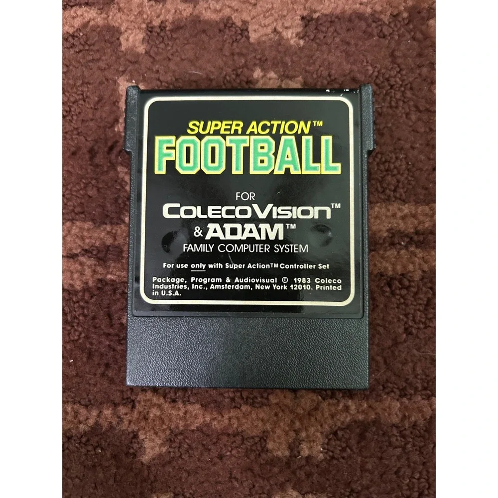 Super Action Football ColecoVision ADAM Family Computer System 1983 Cartridge‎